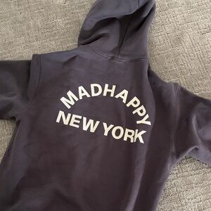 Madhappy Charcoal Hoodie with New York Print